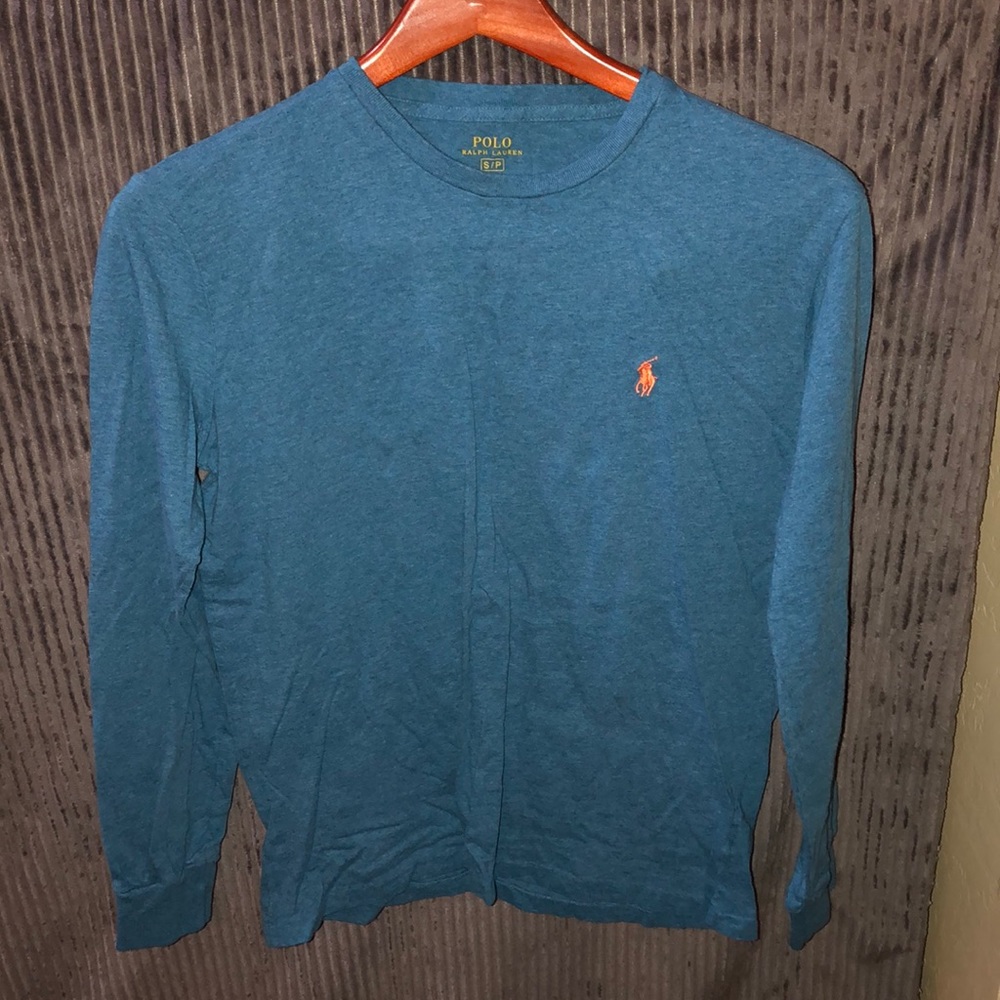 Blue polo long sleeve